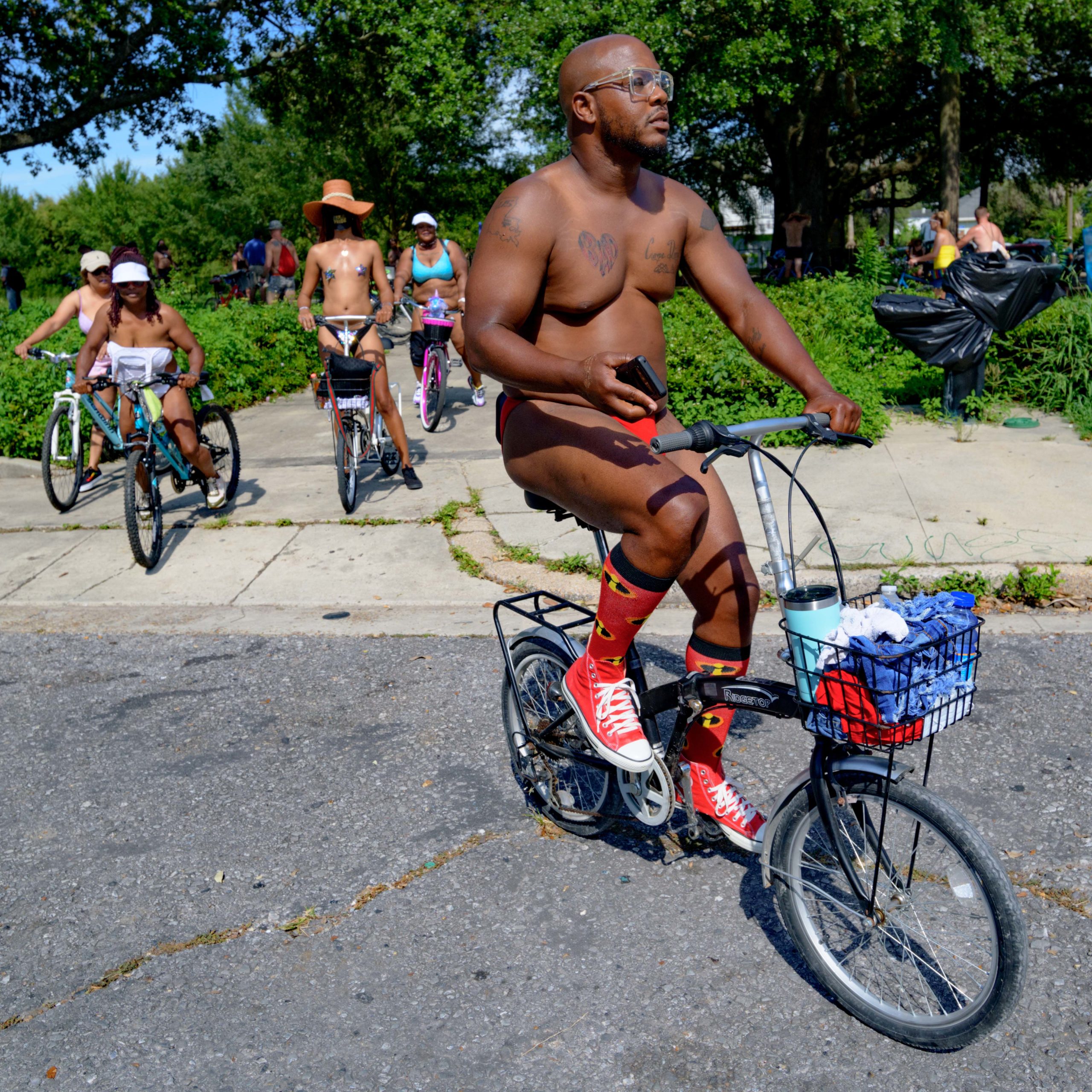 Naked men bike online ride