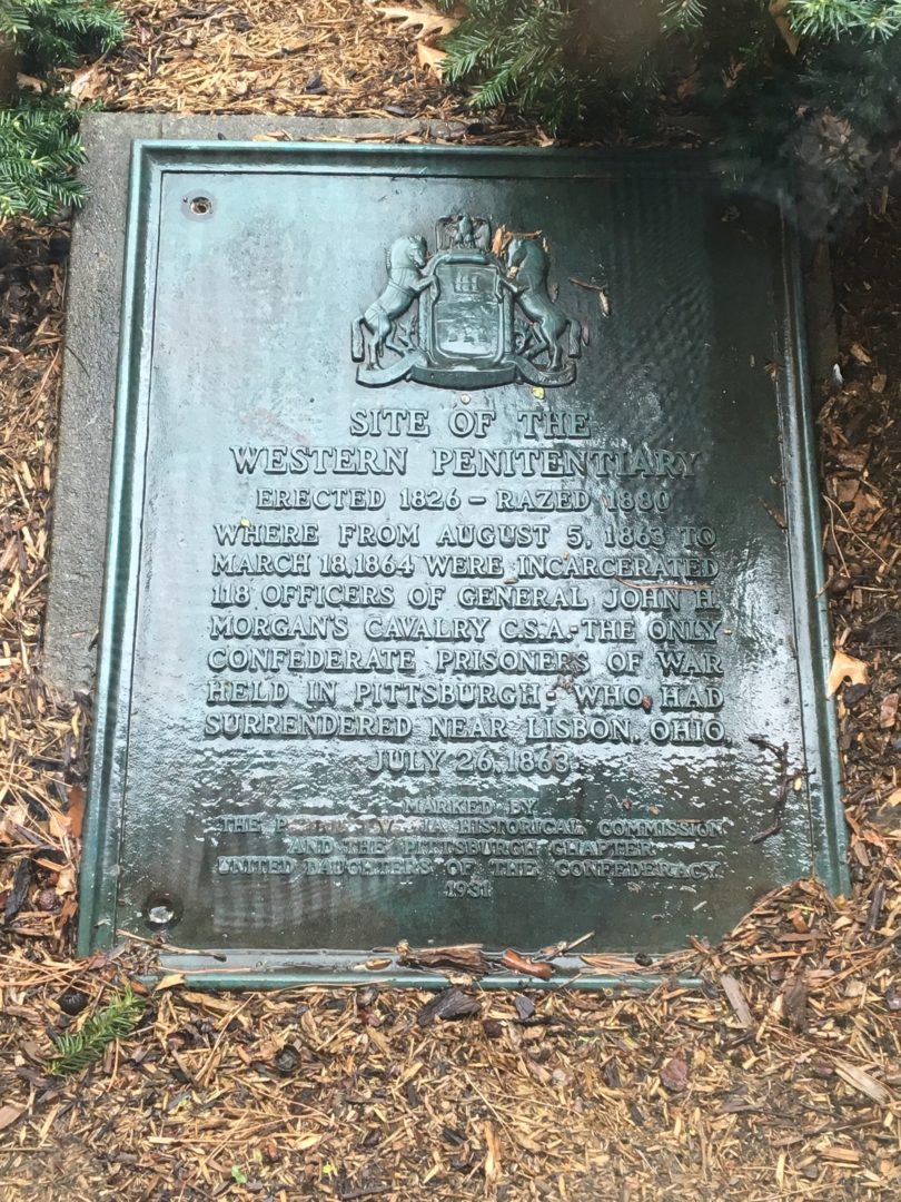 Civil War Pittsburgh marker at The Aviary